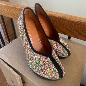 bernie mev. Legend Colorful Woven Tweed Heels pumps